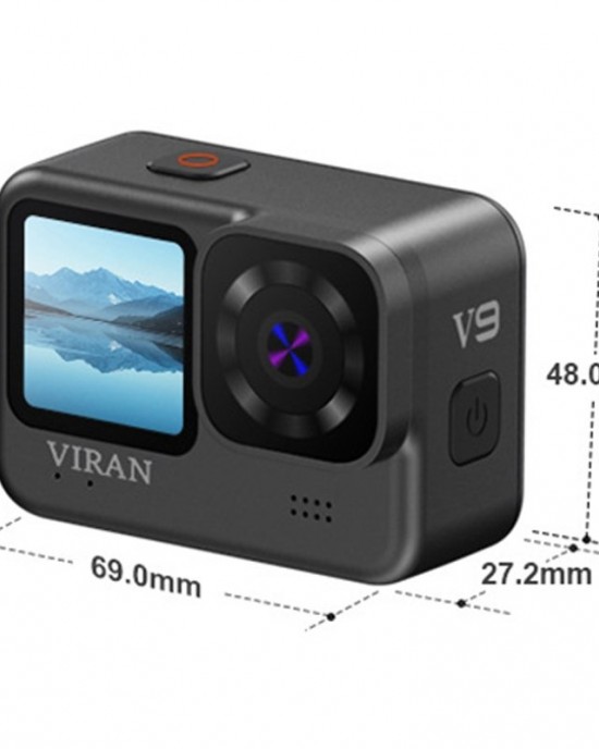 VIRAN V9 4K Dual Color Screen Diving Anti Shake Action Camera Outdoor Cycling Travel Recorder Round VIRAN V9 4K Dual Color Screen Diving Anti Shake Action Camera Outdoor Cycling Travel Recorder Round