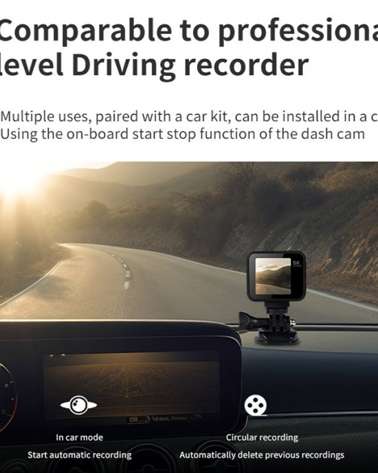 VIRAN V8 5K Ultra Clear Outdoor Diving Anti Shake Sports Camera Cycling Helmet Driving Recorder Black VIRAN V8 5K Ultra Clear Outdoor Diving Anti Shake Sports Camera Cycling Helmet Driving Recorder Black
